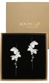 Kwiatowe kolczyki z perłami CAMELIA silver